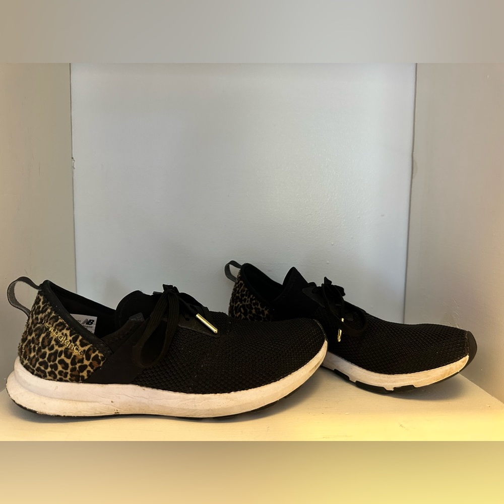 New Balance Black & Leopard Sneakers
